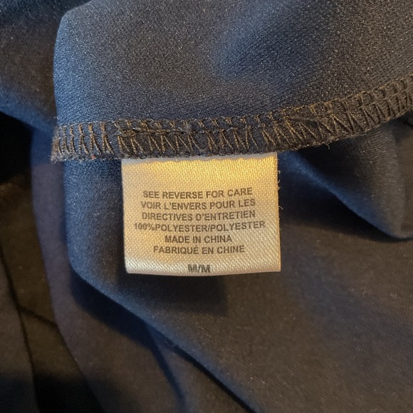 Collections by Bobeau Navy/Tan Tunic Lined Dress. Choker Neck. Size Medium - Picture 7 of 8